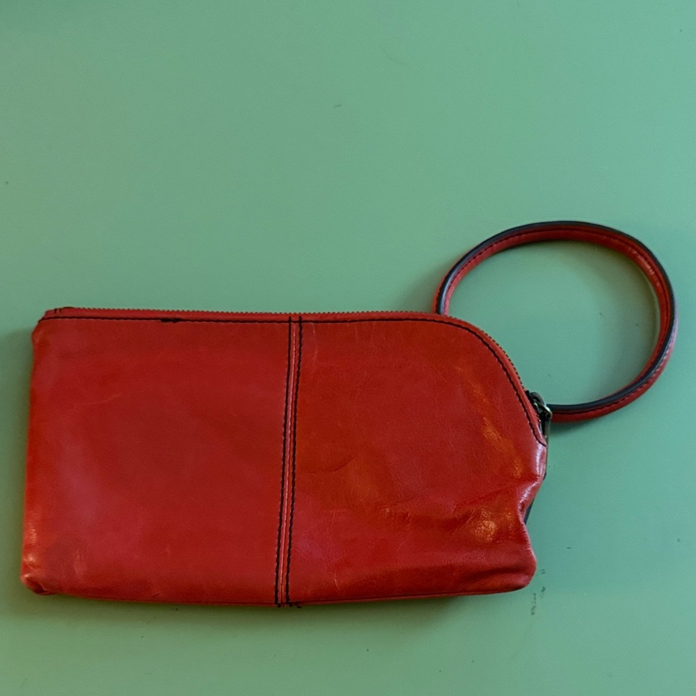 Hobo Red Leather Women's Clutch